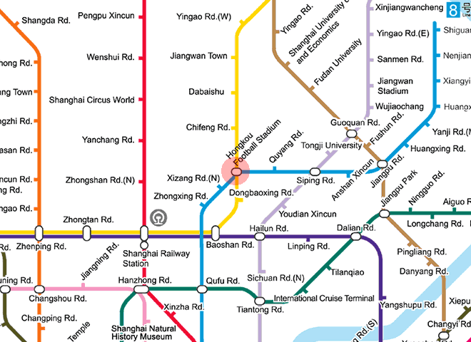Hongkou Football Stadium station map