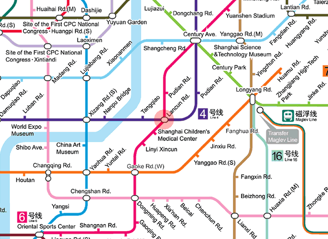 Lancun Road station map