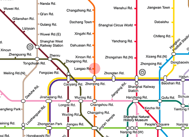 Langao Road station map