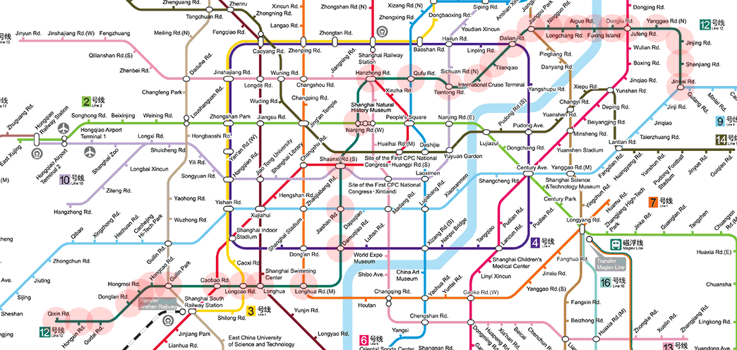 Shanghai Metro Line 12 map
