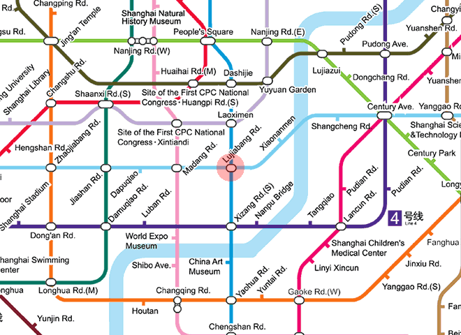 Lujiabang Road station map