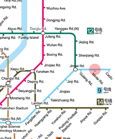 Minlei Road station map