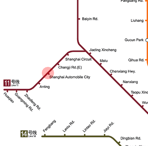 Shanghai Automobile City station map