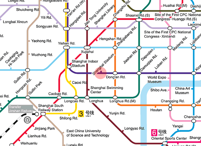 Shanghai Stadium station map