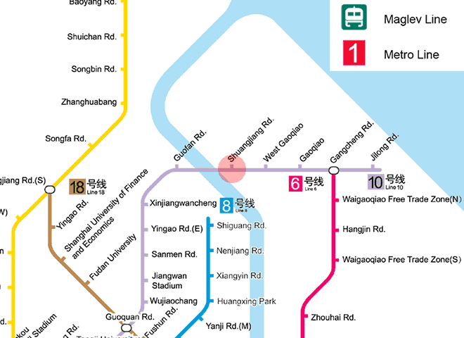 Shuangjiang Road station map