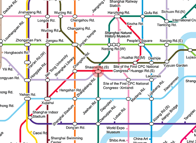 South Shaanxi Road station map