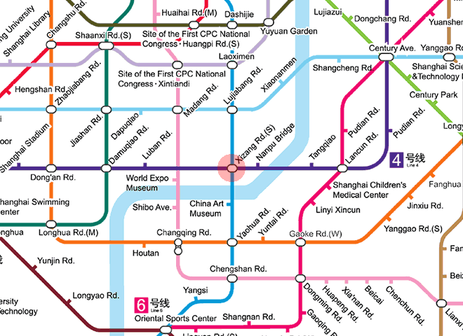 South Xizang Road station map