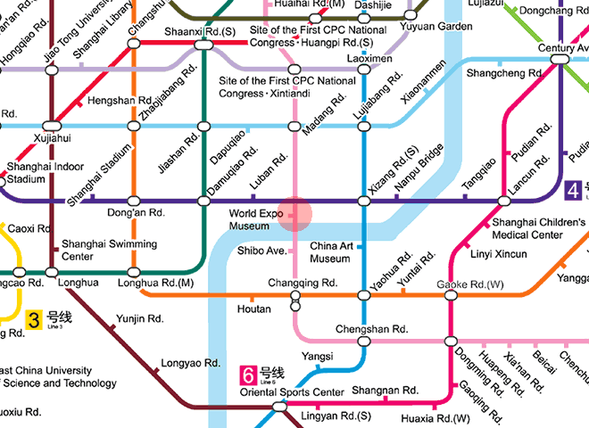 World Expo Museum station map