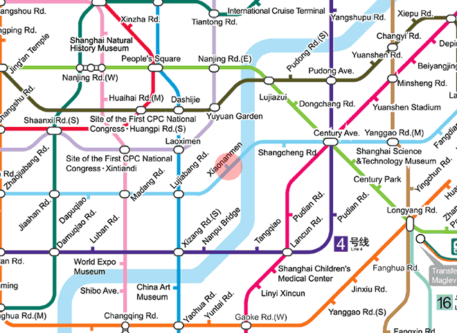 Xiaonanmen station map