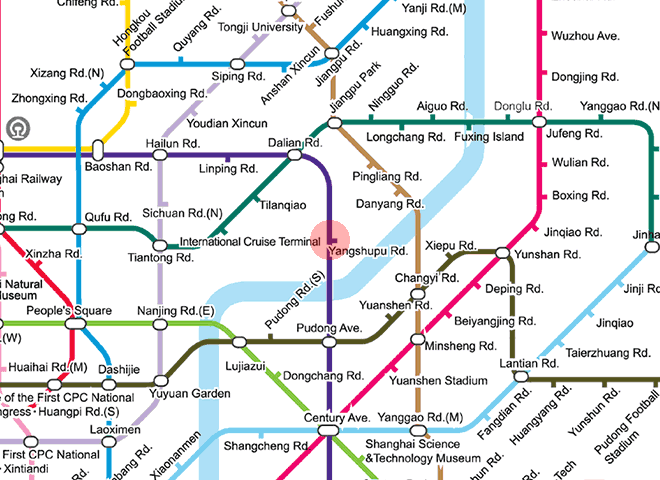 Yangshupu Road station map