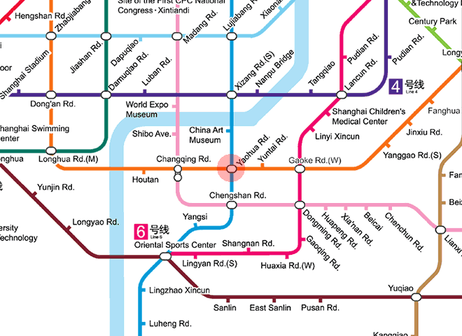 Yaohua Road station map