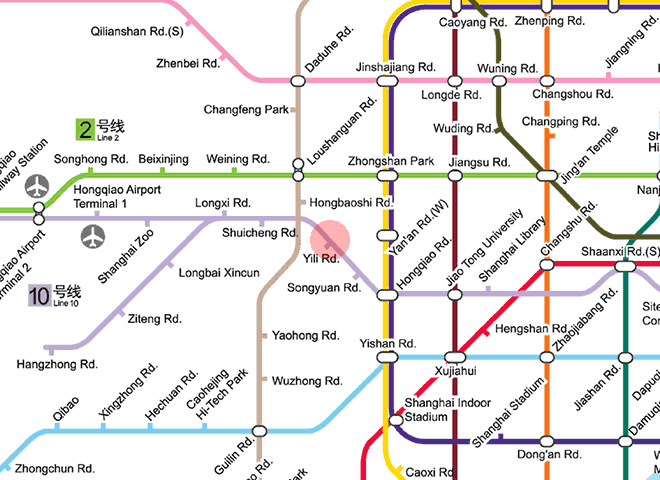 Yili Road station map