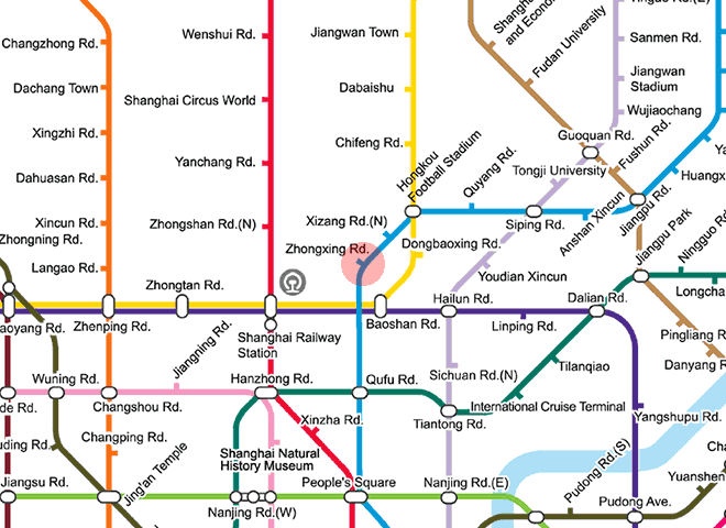 Zhongxing Road station map