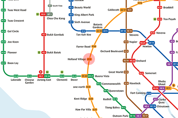 CC21 Holland Village station map