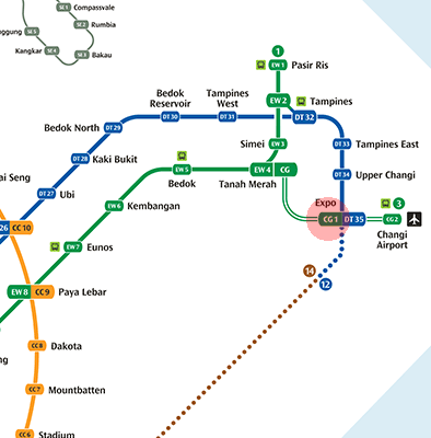 CG1 Expo station map