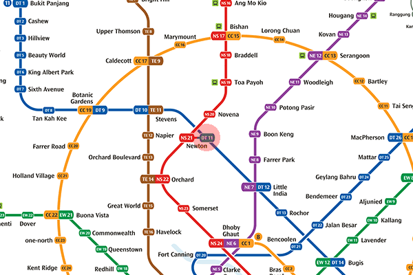 DT11 Newton station map