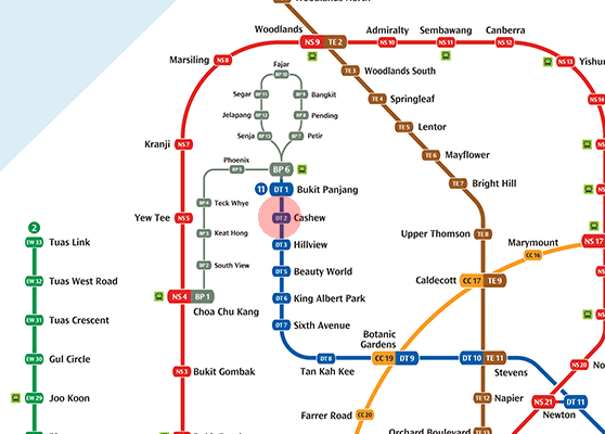 DT2 Cashew station map