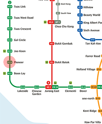 EW28 Pioneer station map