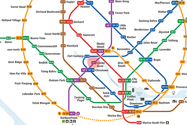 NE5 Clarke Quay station map