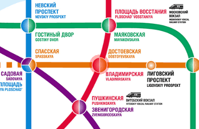 Dostoyevskaya station map