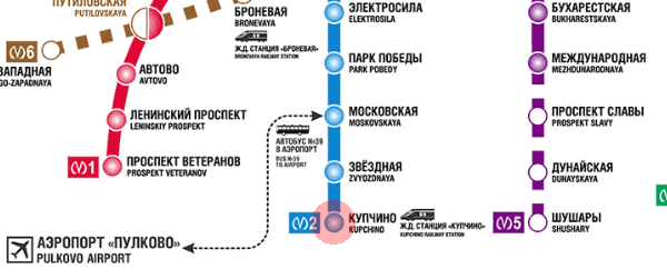 Kupchino station map