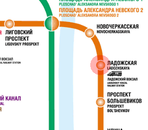 Ladozhskaya station map