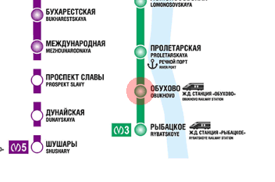 Obukhavo station map