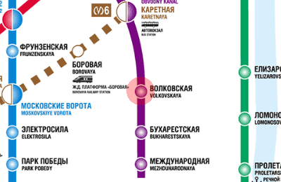 Volkovskaya station map