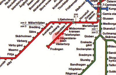 Hagerstensasen station map