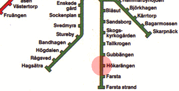 Hokarangen station map