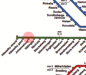 Johannelund station map