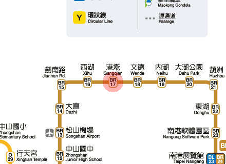 Gangqian station map