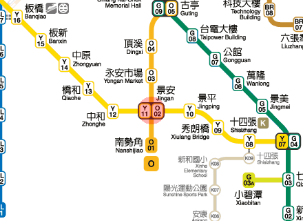 Jingan station map