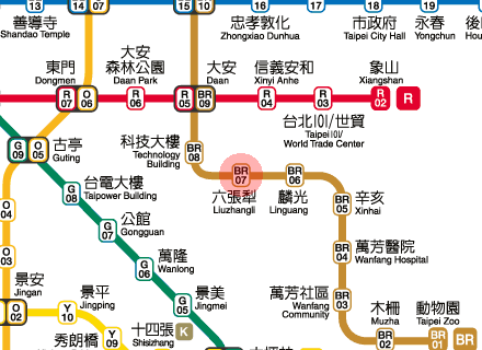 Liuzhangli station map