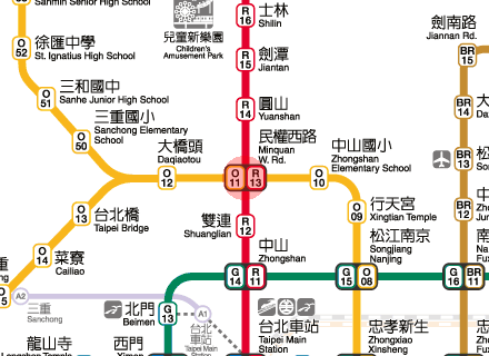 Minquan West Road station map
