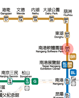 Nangang Software Park station map