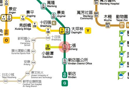 Qizhang station map