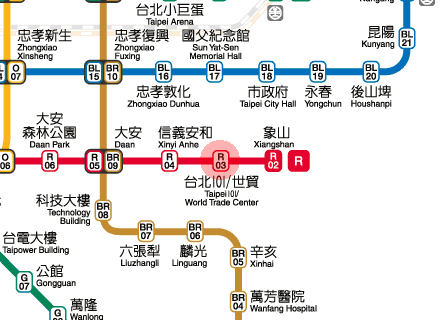 Taipei 101/World Trade Center station map