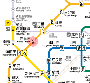 Xianse Temple station map
