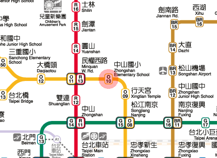 Zhongshan Elementary School station map