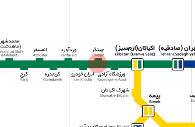 Chitgar station map