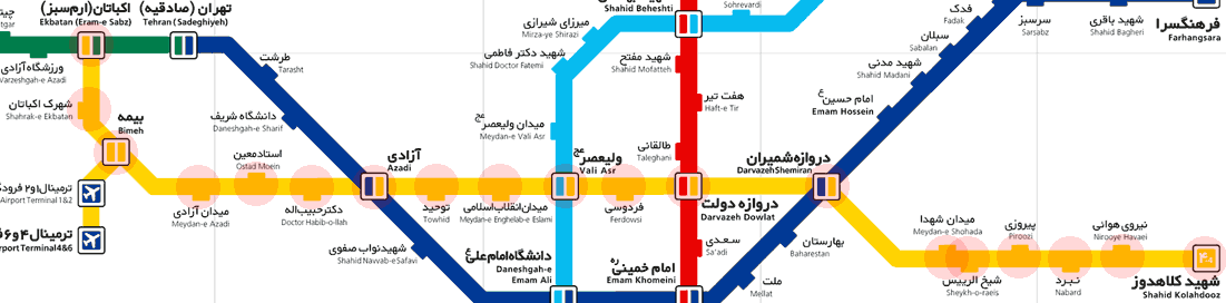 Tehran Metro Line 4 map