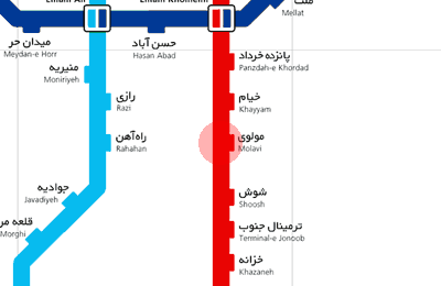 Molavi station map