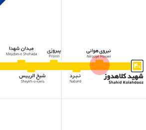 Niroo Havaei station map