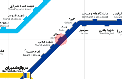 Sabalan station map