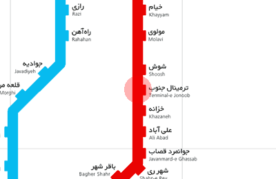 South Terminal station map