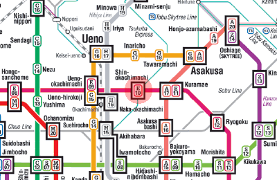 E-10 Shin-Okachimachi station map