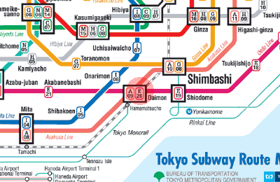 E-20 Daimon station map