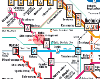 E-33 Ochiai-Minami-Nagasaki station map