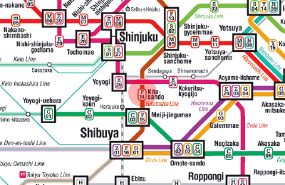 F-14 Kitasando station map